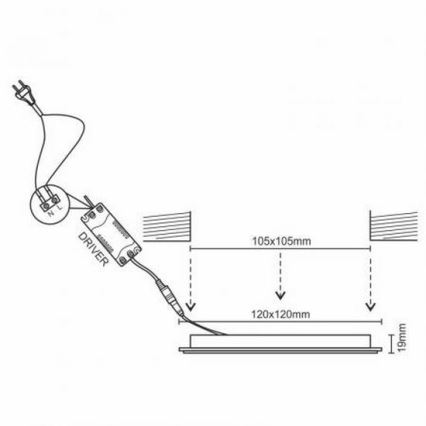 LED upotettava valo LED/6W/230V
