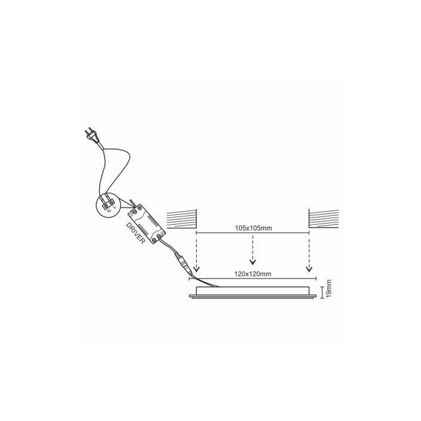 LED upotettava valo LED/6W/230V