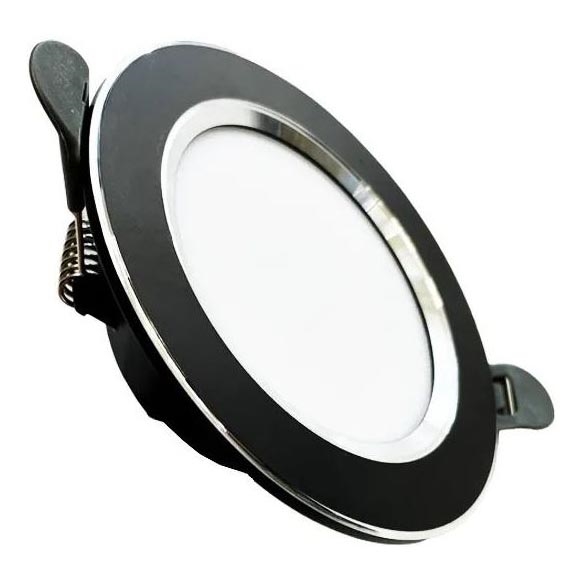 LED upotettava valo LED/7,5W/230V 4000K musta/hopea
