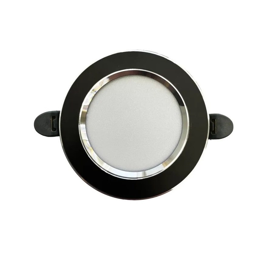 LED upotettava valo LED/7,5W/230V 4000K musta/hopea