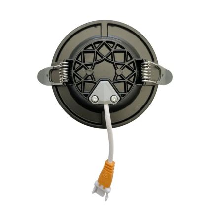 LED upotettava valo LED/7,5W/230V 4000K musta/hopea