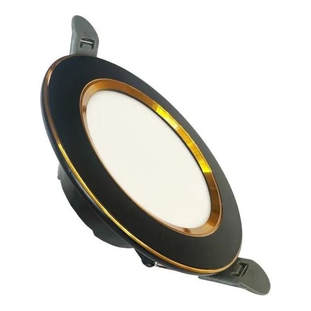 LED upotettava valo LED/7,5W/230V 4000K musta/kulta