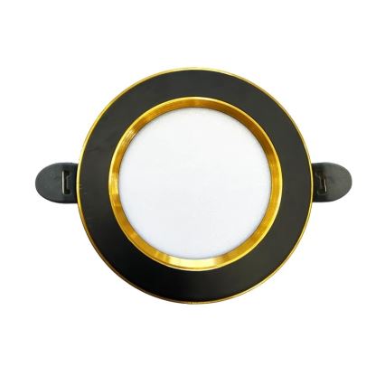 LED upotettava valo LED/7,5W/230V 4000K musta/kulta