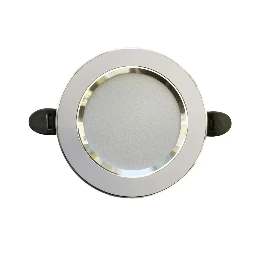 LED upotettava valo LED/7,5W/230V 4000K valkoinen/hopea