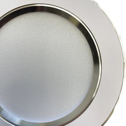 LED upotettava valo LED/7,5W/230V 4000K valkoinen/hopea