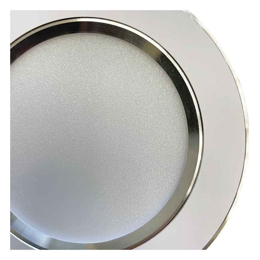 LED upotettava valo LED/7,5W/230V 4000K valkoinen/hopea