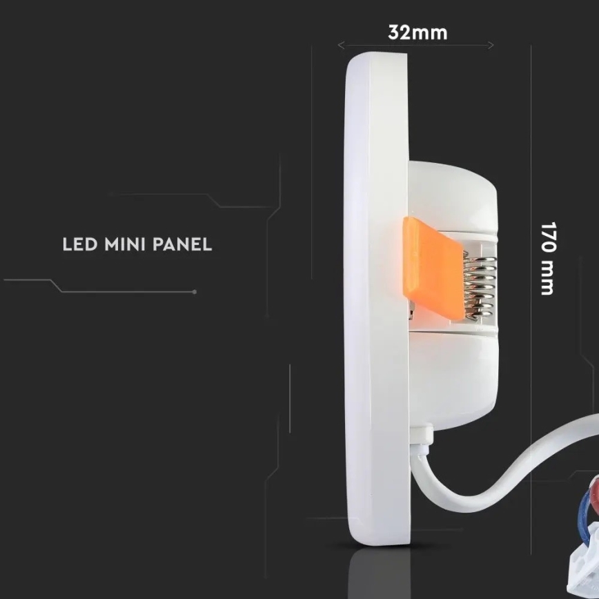 LED Upotettava valo SAMSUNG CHIP LED/18W/230V 3000K