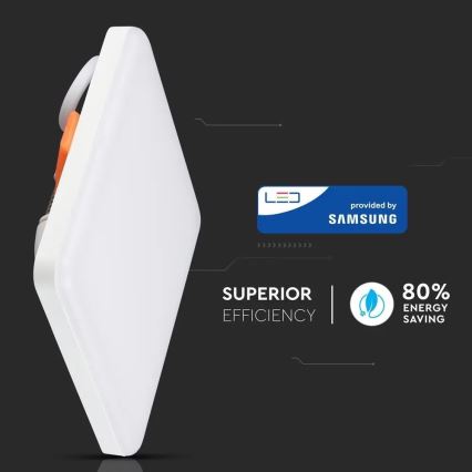 LED Upotettava valo SAMSUNG CHIP LED/18W/230V 3000K