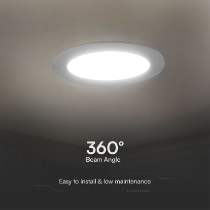 LED upotettava valo SAMSUNG CHIP LED/18W/230V 6500K halkaisija 22 cm valkoinen