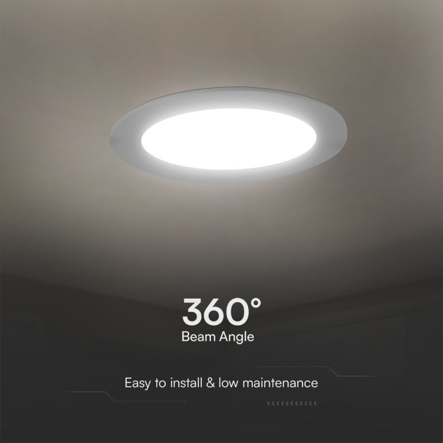 LED upotettava valo SAMSUNG CHIP LED/18W/230V 6500K halkaisija 22 cm valkoinen