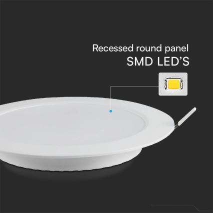 LED upotettava valo SAMSUNG CHIP LED/18W/230V 6500K halkaisija 22 cm valkoinen