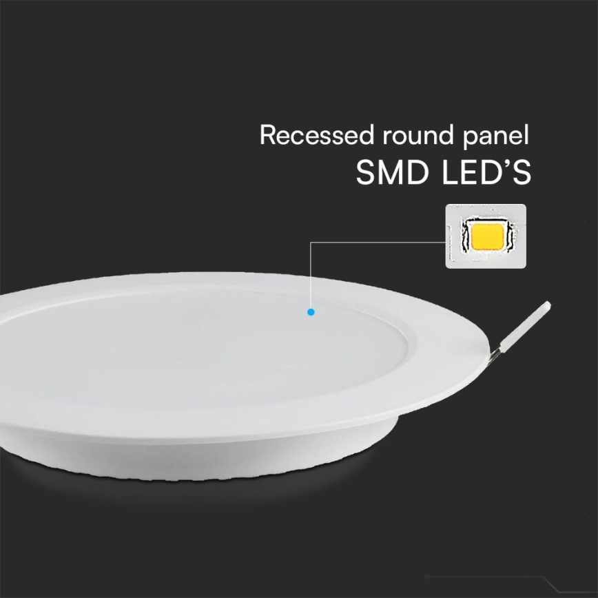 LED upotettava valo SAMSUNG CHIP LED/18W/230V 6500K halkaisija 22 cm valkoinen