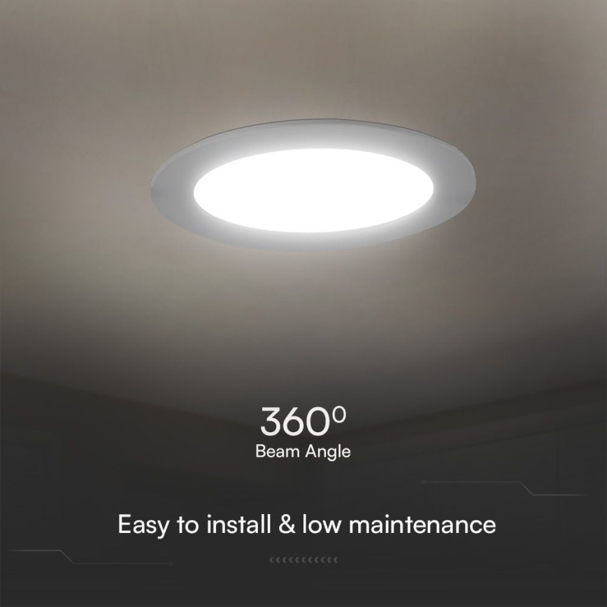 LED upotettava valo SAMSUNG CHIP LED/24W/230V 3000K halkaisija 29,4 cm valkoinen
