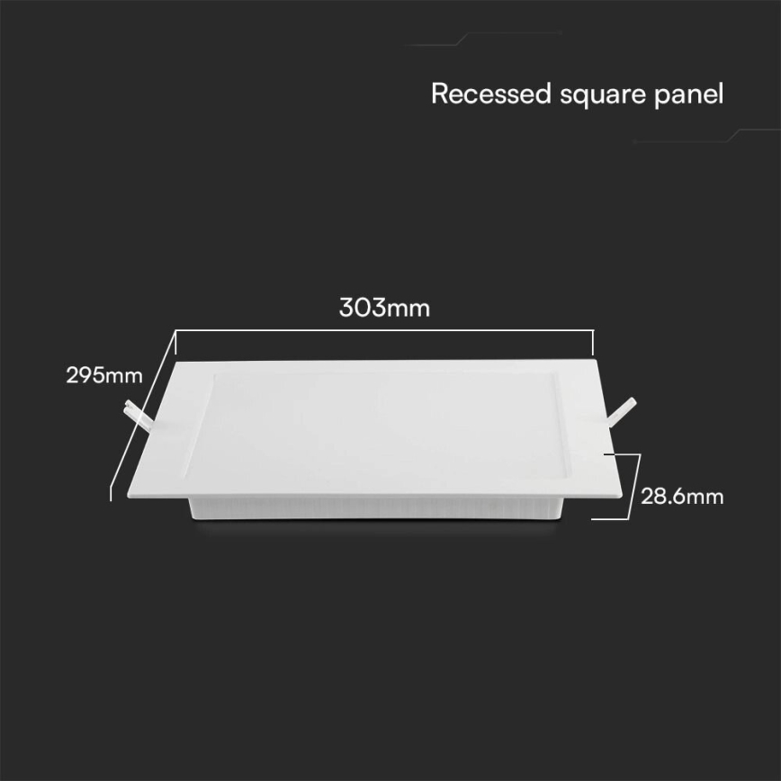 LED upotettava valo SAMSUNG CHIP LED/24W/230V 4000K 29,5x29,5 cm valkoinen