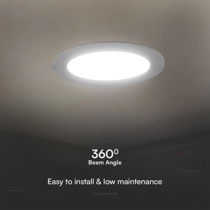 LED upotettava valo SAMSUNG CHIP LED/24W/230V 4000K halkaisija 29,4 cm valkoinen