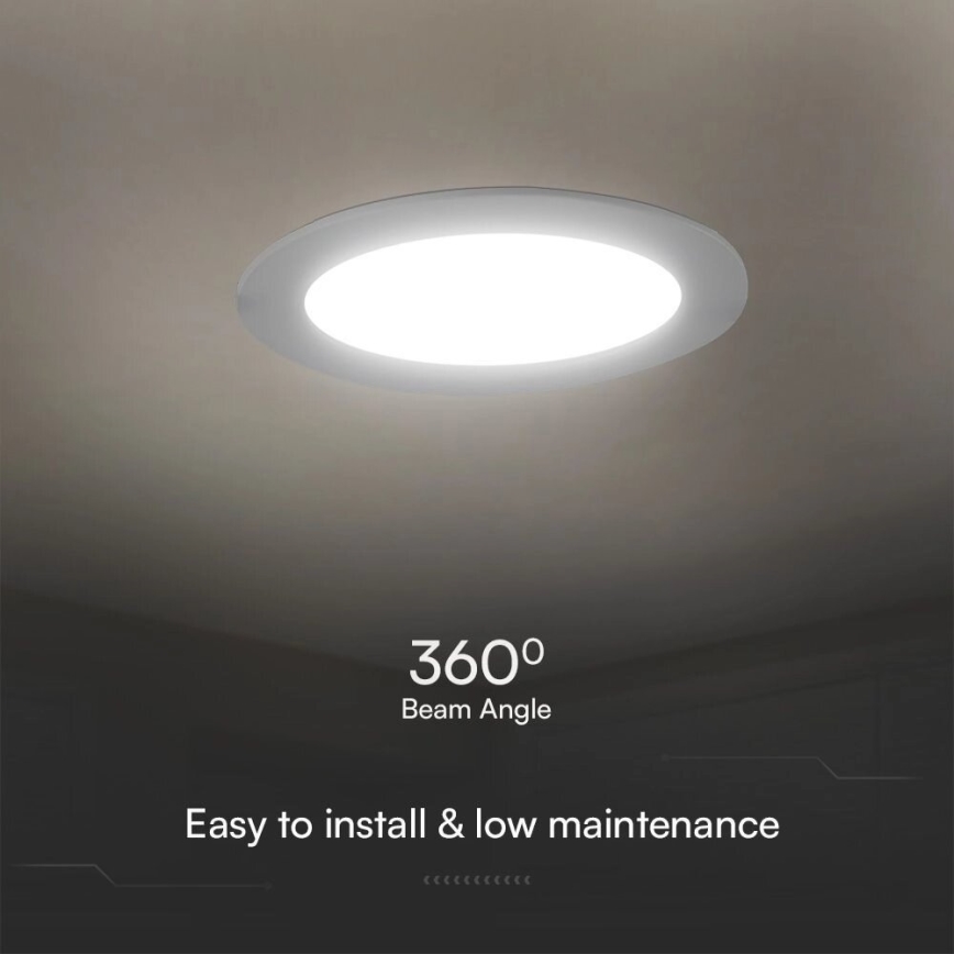 LED upotettava valo SAMSUNG CHIP LED/24W/230V 6500K halkaisija 29,4 cm valkoinen