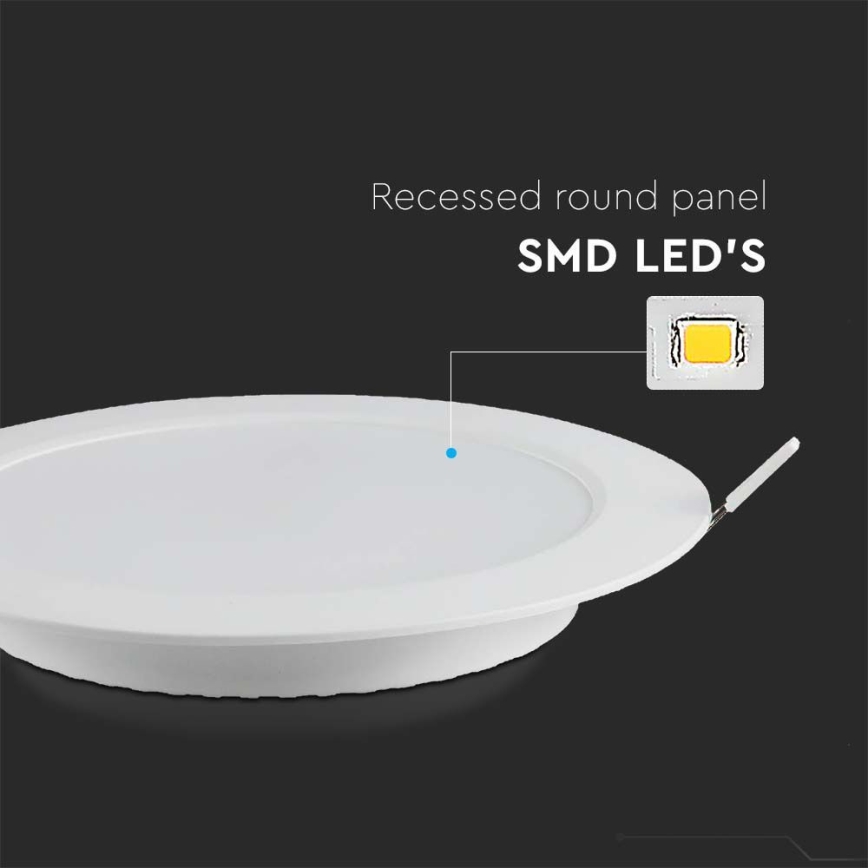 LED upotettava valo SAMSUNG CHIP LED/3W/230V 3000K halkaisija 9,5 cm valkoinen