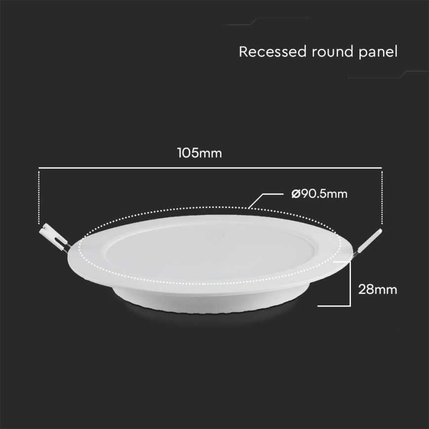 LED upotettava valo SAMSUNG CHIP LED/3W/230V 3000K halkaisija 9,5 cm valkoinen