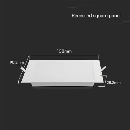 LED upotettava valo SAMSUNG CHIP LED/3W/230V 6500K 9x9 cm valkoinen