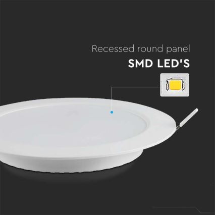 LED upotettava valo SAMSUNG CHIP LED/3W/230V 6500K halkaisija 9,5 cm valkoinen
