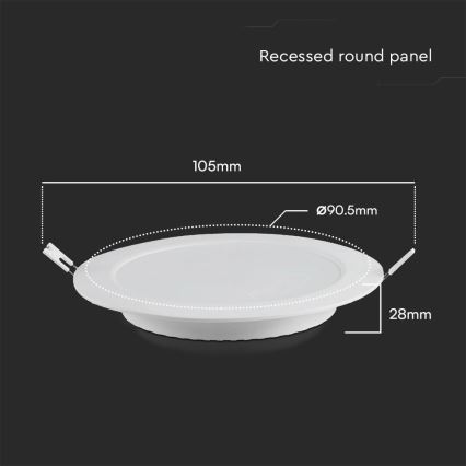 LED upotettava valo SAMSUNG CHIP LED/3W/230V 6500K halkaisija 9,5 cm valkoinen
