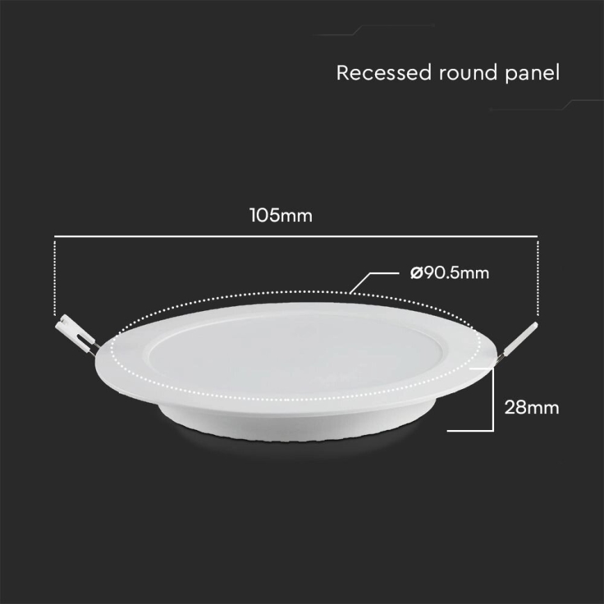 LED upotettava valo SAMSUNG CHIP LED/3W/230V 6500K halkaisija 9,5 cm valkoinen