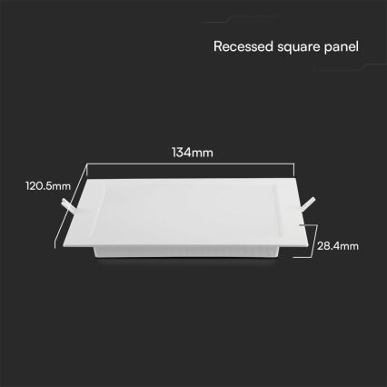 LED upotettava valo SAMSUNG CHIP LED/6W/230V 3000K 12x12 cm valkoinen