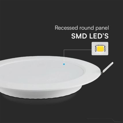 LED upotettava valo SAMSUNG CHIP LED/6W/230V 4000K halkaisija 12 cm valkoinen