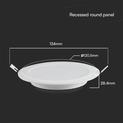 LED upotettava valo SAMSUNG CHIP LED/6W/230V 4000K halkaisija 12 cm valkoinen