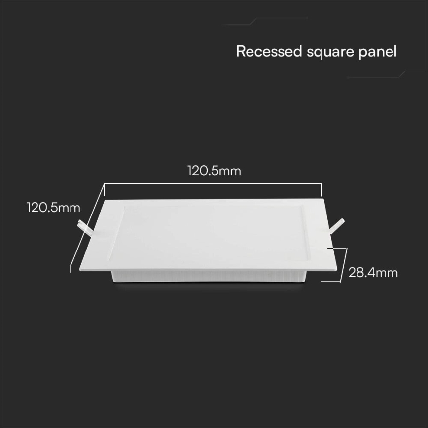 LED upotettava valo SAMSUNG CHIP LED/6W/230V 6500K 12x12 cm valkoinen