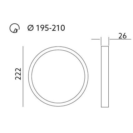 LED upotettava valo SIGARO PT LED/18W/230V 4000K IP40