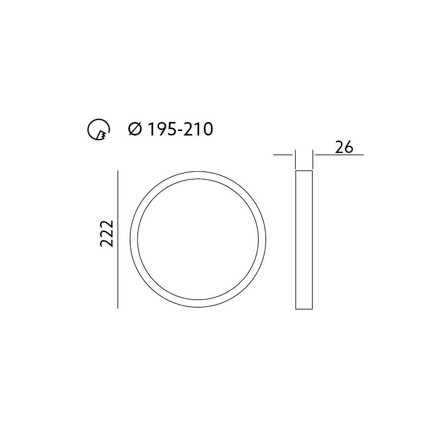 LED upotettava valo SIGARO PT LED/18W/230V 4000K IP40