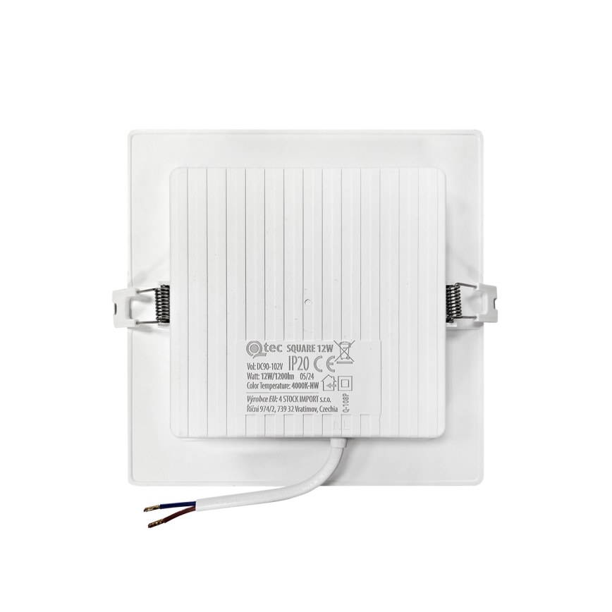 LED upotettava valo SQUARE LED/12W/230V 4000K 17x17 cm valkoinen