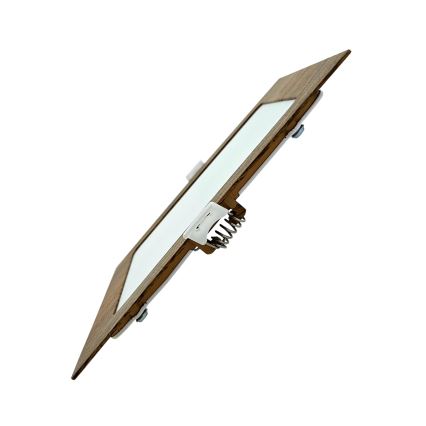 LED upotettava valo SQUARE LED/12W/230V 4200K 16,8x16,8 cm ruskea