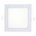LED upotettava valo SQUARE LED/12W/230V 4200K 16,8x16,8 cm valkoinen