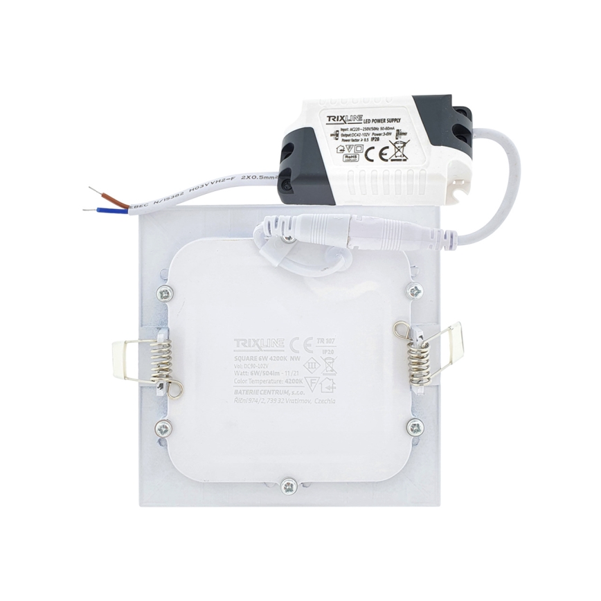 LED upotettava valo SQUARE LED/12W/230V 4200K 16,8x16,8 cm valkoinen