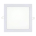 LED upotettava valo SQUARE LED/18W/230V 2700K 22x22 cm valkoinen
