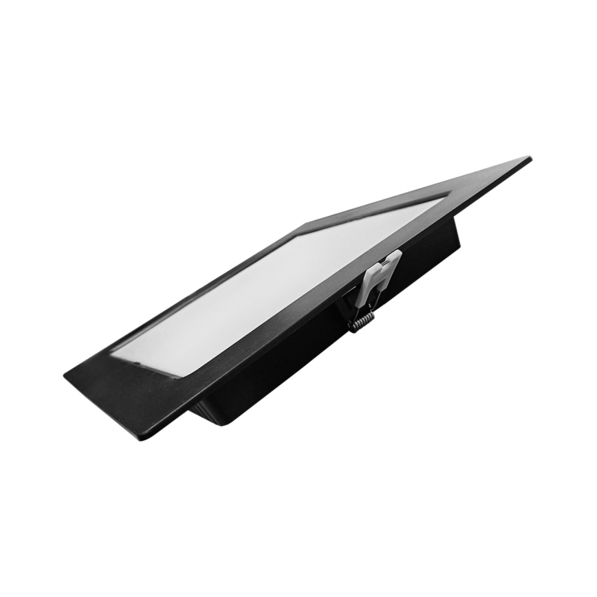 LED upotettava valo SQUARE LED/18W/230V 4000K 22x22 cm musta