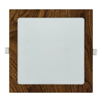 LED upotettava valo SQUARE LED/18W/230V 4200K 22x22 cm ruskea