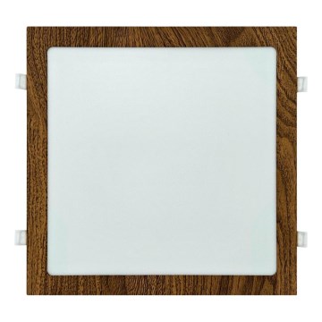 LED upotettava valo SQUARE LED/24W/230V 4200K 29,2x29,2 cm ruskea