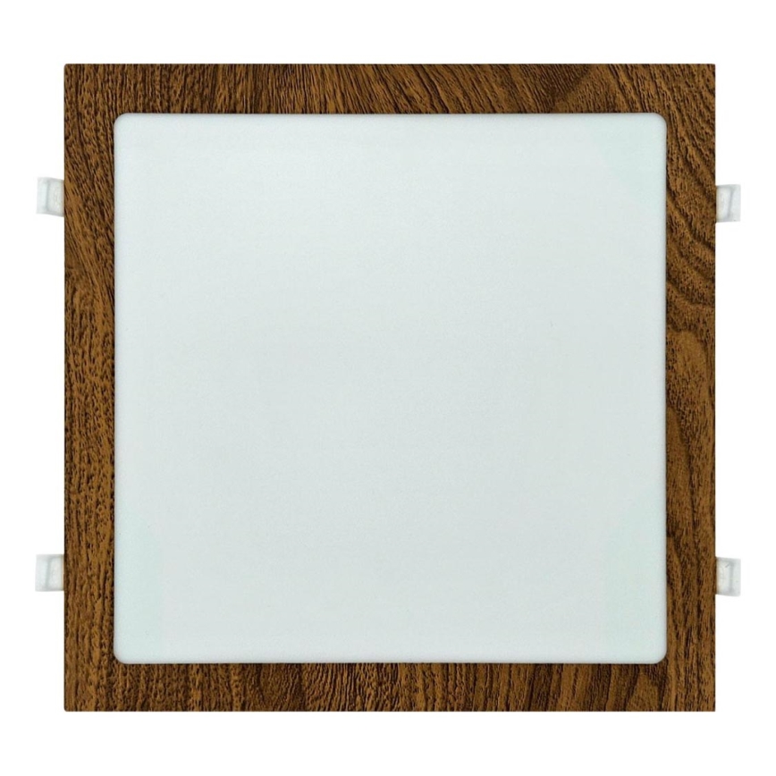 LED upotettava valo SQUARE LED/24W/230V 4200K 29,2x29,2 cm ruskea