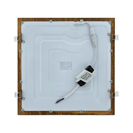 LED upotettava valo SQUARE LED/24W/230V 4200K 29,2x29,2 cm ruskea