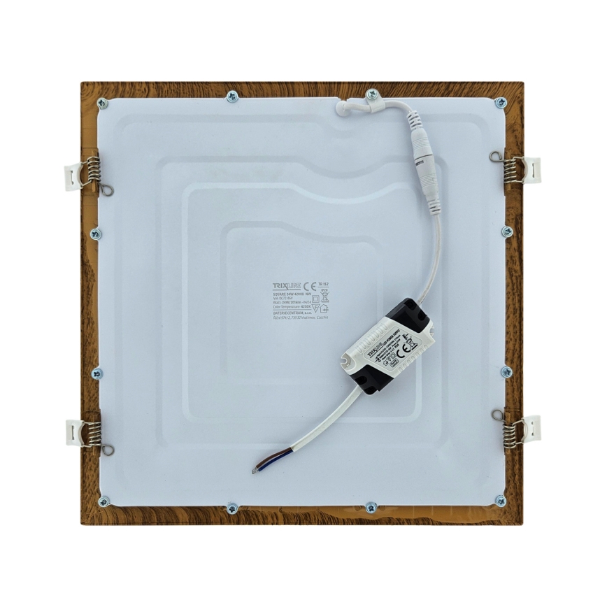 LED upotettava valo SQUARE LED/24W/230V 4200K 29,2x29,2 cm ruskea