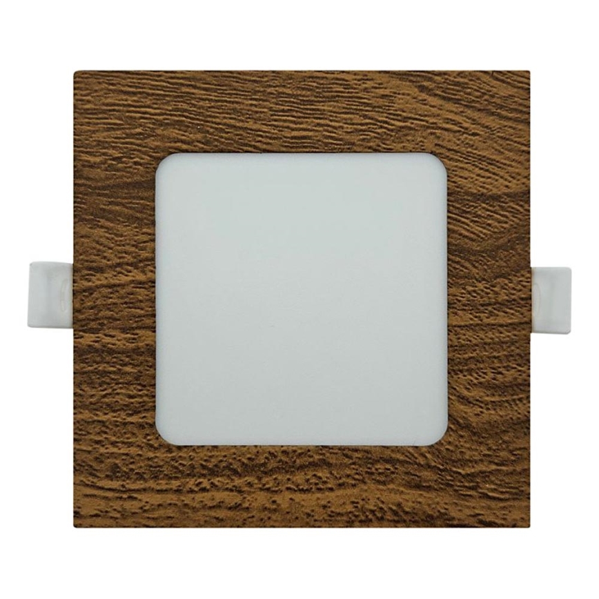 LED upotettava valo SQUARE LED/6W/230V 4200K 11,8x11,8 cm ruskea