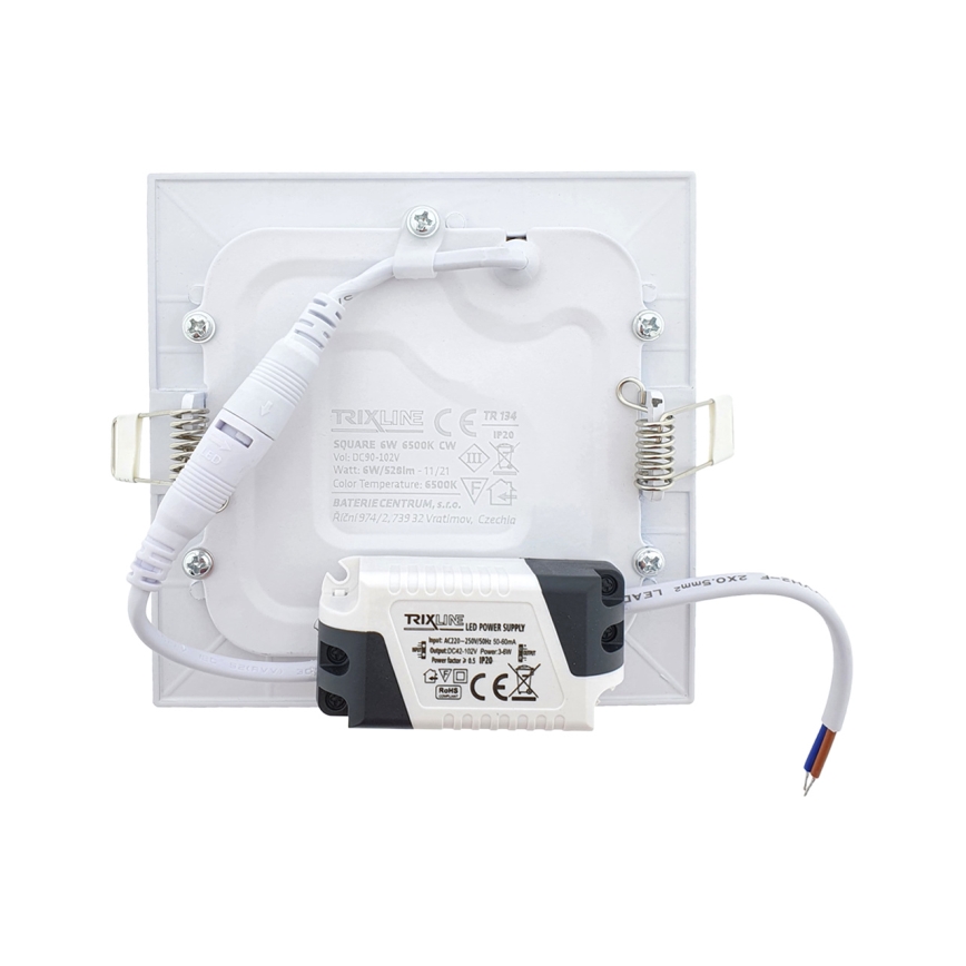 LED upotettava valo SQUARE LED/6W/230V 6500K 11,8x11,8 cm valkoinen