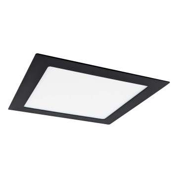 LED upotettava valo VEGA LED/12W/230V 2900/3900/5800K 17,5x17,5 cm musta