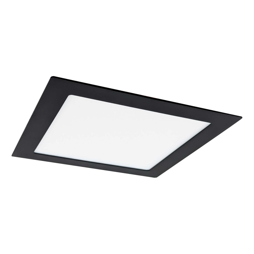 LED upotettava valo VEGA LED/12W/230V 2900/3900/5800K 17,5x17,5 cm musta