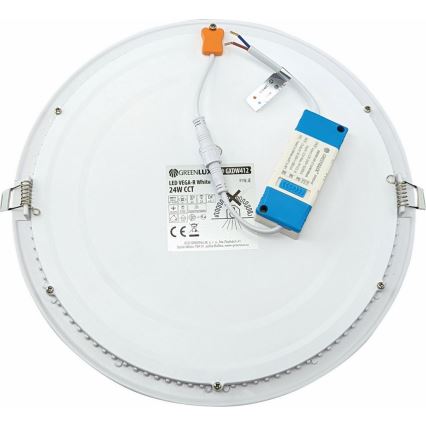 LED upotettava valo VEGA LED/24W/230V 2900/3900/5800K halkaisija 30 cm valkoinen
