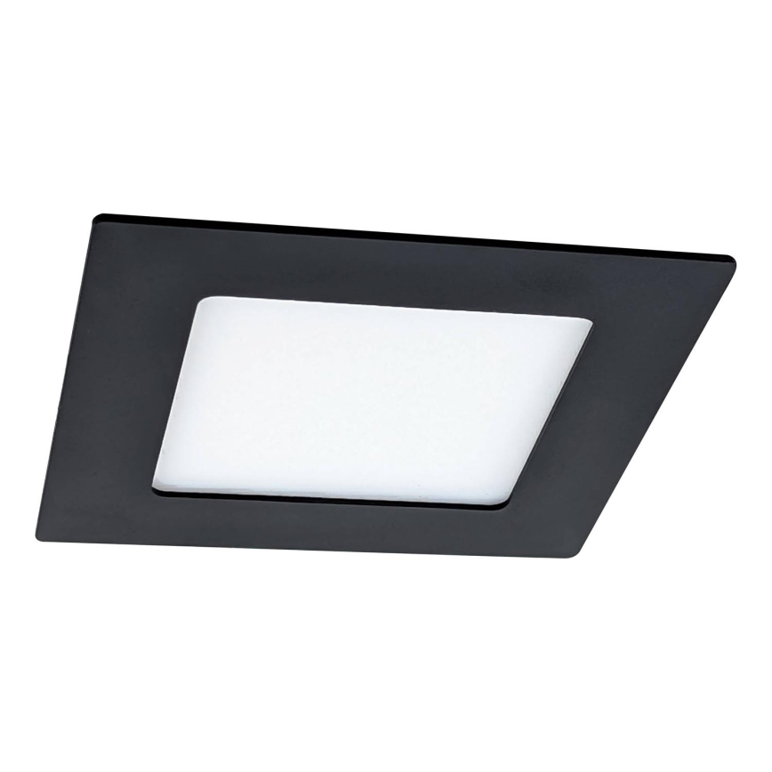 LED upotettava valo VEGA LED/6W/230V 2900/3900/5800K 12,5x12,5 cm musta