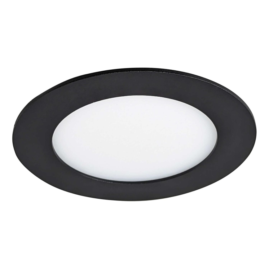 LED upotettava valo VEGA LED/6W/230V 2900/3900/5800K halkaisija 12,5 cm musta